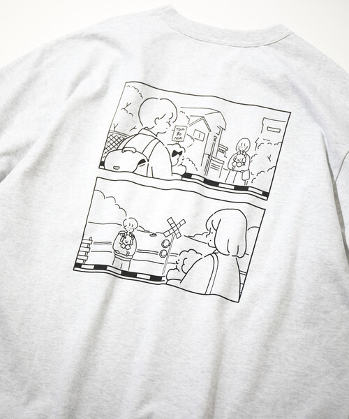 FREAK'S STORE（フリークスストア）の「tombonia/トムボニア バックプリント クルーネックTシャツ/Boy Meets Girl（Tシャツ/カットソー・メンズ・ラベンダー/ライトグレー/ホワイト/チャコールグレー・LARGE/MEDIUM/SMALL）」の18枚目の写真