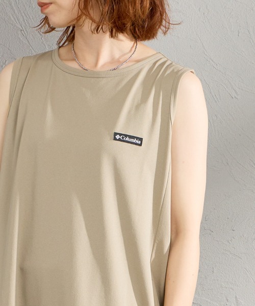 Columbia（コロンビア）の「【WEB限定】[Columbia/コロンビア] ワンポイントロゴ ノースリーブワンピース（ワンピース・レディース・ブラック/ベージュ・M）」の3枚目の写真