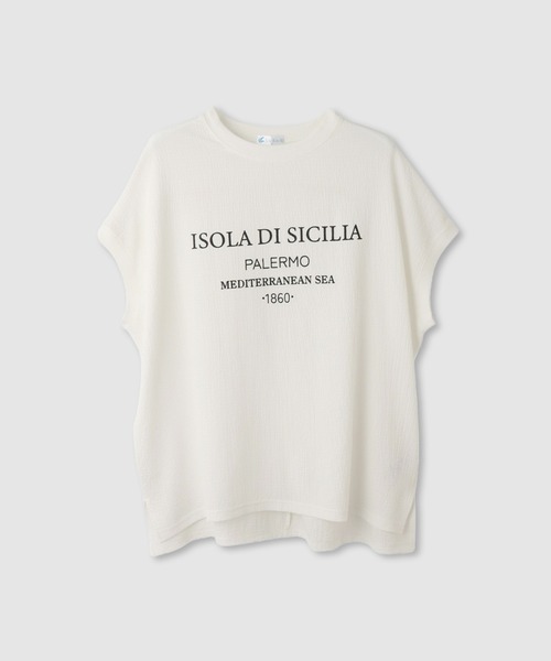 NAVY（ネイビー）の「【SARARI /サラリ】DRY UVカット ロゴプリント フレンチスリーブ プルオーバー（Tシャツ/カットソー・レディース・ブラック/オフホワイト/ベージュ・M/L）」の11枚目の写真
