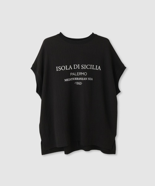 NAVY（ネイビー）の「【SARARI /サラリ】DRY UVカット ロゴプリント フレンチスリーブ プルオーバー（Tシャツ/カットソー・レディース・ブラック/オフホワイト/ベージュ・M/L）」の12枚目の写真