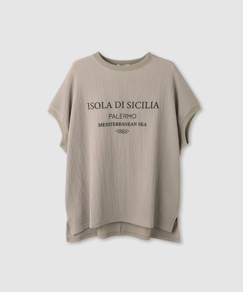 NAVY（ネイビー）の「【SARARI /サラリ】DRY UVカット ロゴプリント フレンチスリーブ プルオーバー（Tシャツ/カットソー・レディース・ブラック/オフホワイト/ベージュ・M/L）」の13枚目の写真