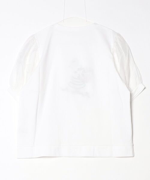 Anna Nicola(アンナニコラ)の「Anna Nicola ショッピンングウーマンシアースリーブTシャツ 半袖(Tシャツ/カットソー・レディース・オフホワイト/ベージュ/ネイビー・38)」の22枚目の写真