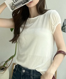 Ada.（エイダ）の「ベロア パフスリーブ カットソー（Tシャツ/カットソー）」