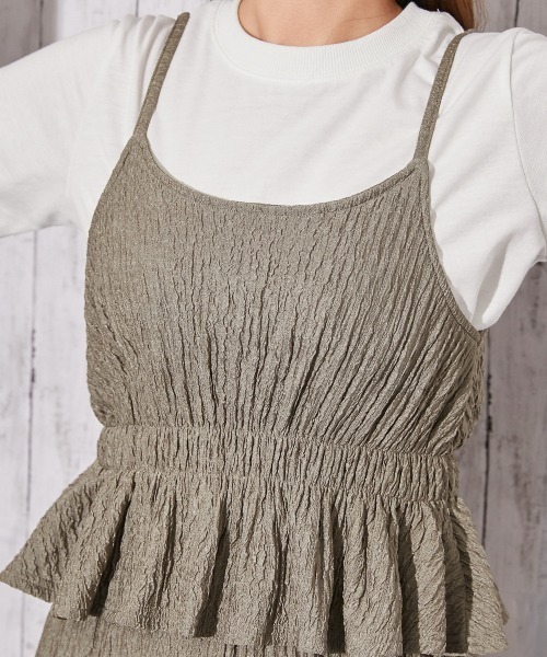 GORGE(ゴージ)の「《シャーリング×セットアップ》パンツセットアップ/フェミニン/春夏/全3色(セットアップ・レディース・グリーン/モカ/ブラック・F)」の15枚目の写真