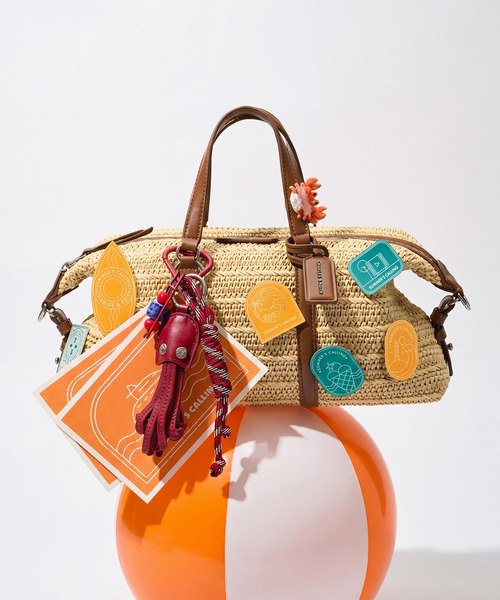 CHARLES & KEITH(チャールズ & キース)の「Fergie ファーギー ウーブン ボウリングバッグ(トートバッグ・レディース・マルチ・M)」の3枚目の写真