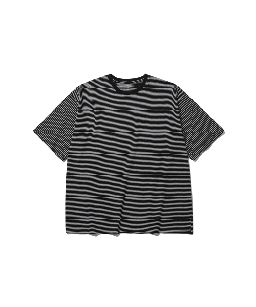 ANGLAN(アングラン)の「Essential Layer Half Tee - Striped(Tシャツ/カットソー・メンズ・その他・1/2)」の1枚目の写真