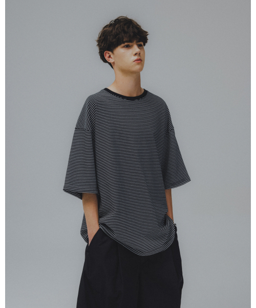ANGLAN(アングラン)の「Essential Layer Half Tee - Striped(Tシャツ/カットソー・メンズ・その他・1/2)」の3枚目の写真