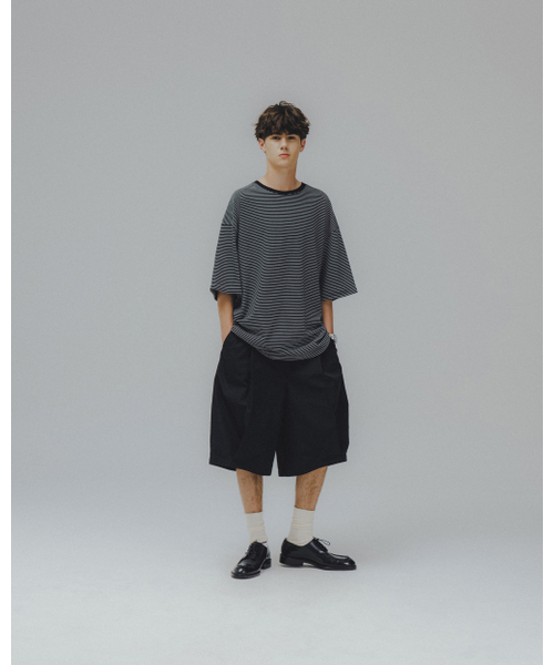 ANGLAN(アングラン)の「Essential Layer Half Tee - Striped(Tシャツ/カットソー・メンズ・その他・1/2)」の4枚目の写真