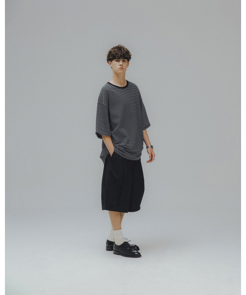 ANGLAN(アングラン)の「Essential Layer Half Tee - Striped(Tシャツ/カットソー・メンズ・その他・1/2)」の5枚目の写真