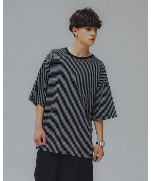 ANGLAN(アングラン)の「Essential Layer Half Tee - Striped(Tシャツ/カットソー・メンズ・その他・1/2)」の6枚目の写真