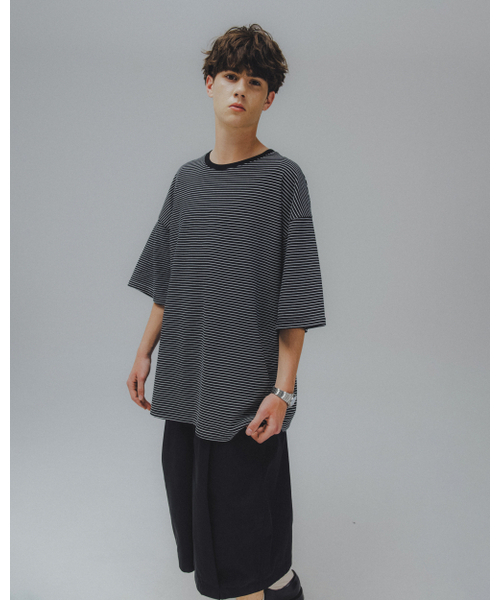 ANGLAN(アングラン)の「Essential Layer Half Tee - Striped(Tシャツ/カットソー・メンズ・その他・1/2)」の7枚目の写真