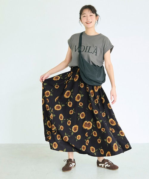 coca(coca)(コカ)の「シアサッカー総柄パネルスカート(スカート・レディース・ブラック・M/L/S)」の10枚目の写真