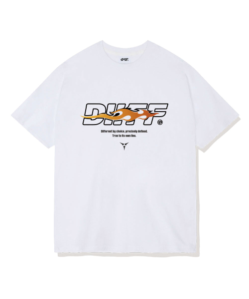 DIIFF（ディフ）の「オウンブレイズ オーバーサイズ 半袖Tシャツ 4カラー [DISE_1005]（Tシャツ/カットソー・メンズ・ブラック/アイボリー/ホワイト/ネイビー・LARGE/X-LARGE/SMALL/MEDIUM）」の11枚目の写真