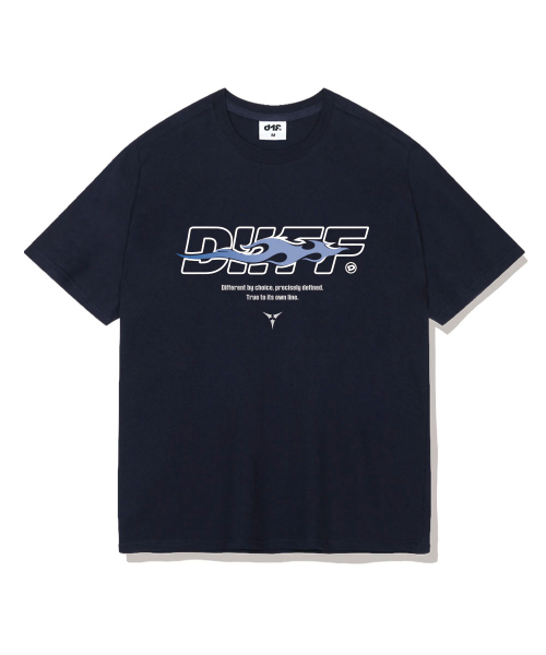 DIIFF（ディフ）の「オウンブレイズ オーバーサイズ 半袖Tシャツ 4カラー [DISE_1005]（Tシャツ/カットソー・メンズ・ブラック/アイボリー/ホワイト/ネイビー・LARGE/X-LARGE/SMALL/MEDIUM）」の10枚目の写真