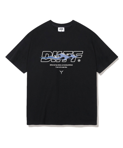 DIIFF（ディフ）の「オウンブレイズ オーバーサイズ 半袖Tシャツ 4カラー [DISE_1005]（Tシャツ/カットソー・メンズ・ブラック/アイボリー/ホワイト/ネイビー・LARGE/X-LARGE/SMALL/MEDIUM）」の9枚目の写真
