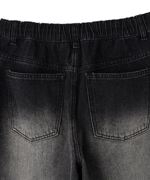 SIS(エスアイエス)の「SIS/エスアイエス/Washed Wide Denim Pants(デニムパンツ・レディース・ブラック/ブルー・F)」の10枚目の写真