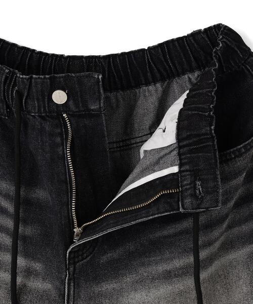 SIS(エスアイエス)の「SIS/エスアイエス/Washed Wide Denim Pants(デニムパンツ・レディース・ブラック/ブルー・F)」の8枚目の写真