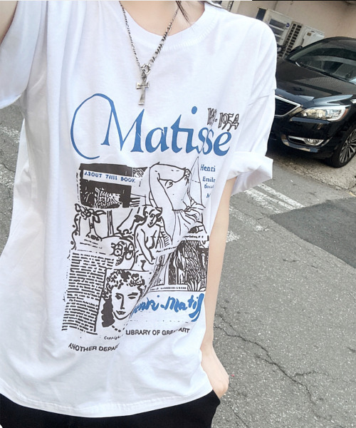 VIVID LADY(ビビッドレディー)の「アートグラフィック 半袖Tシャツ(Tシャツ/カットソー・レディース・チャコールグレー/ホワイト/ブラック・FREE)」の12枚目の写真