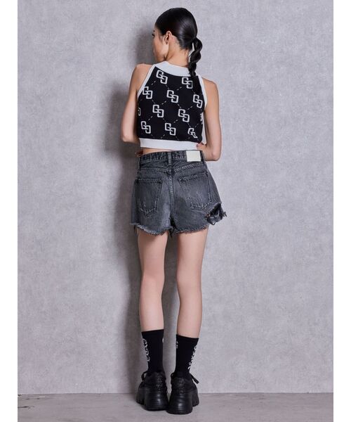 GYDA(ジェイダ)の「GG glitter quiltingアメスリニットトップス(タンクトップ・レディース・オフホワイト/ブラック/ミント/ピンク・FREE)」の14枚目の写真