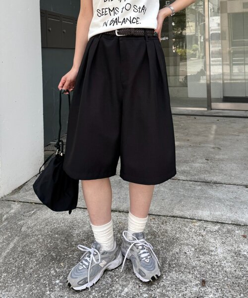 CIAOPANIC TYPY(チャオパニックティピー)の「【UNISEX】タックワイドハーフパンツ(その他パンツ・メンズ・ブラウン/ブラック/グレー・MEDIUM/LARGE)」の1枚目の写真