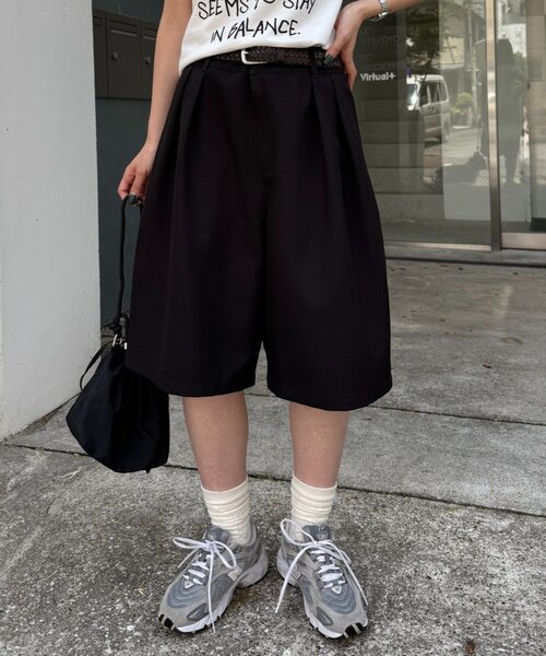 CIAOPANIC TYPY(チャオパニックティピー)の「【UNISEX】タックワイドハーフパンツ(その他パンツ・メンズ・ブラウン/ブラック/グレー・MEDIUM/LARGE)」の9枚目の写真