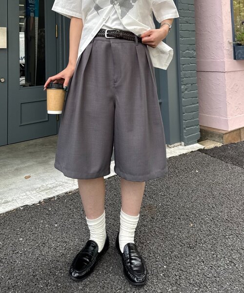 CIAOPANIC TYPY(チャオパニックティピー)の「【UNISEX】タックワイドスラックスハーフパンツ(その他パンツ・メンズ・ブラウン/ブラック/グレー・MEDIUM/LARGE)」の14枚目の写真
