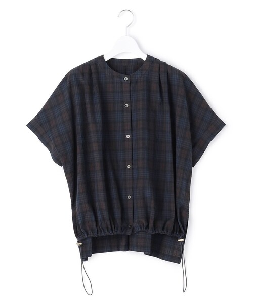 23区 S(ニジュウサンクチイサイサイズ)の「T/Cサッカー ドロストブラウス(シャツ/ブラウス・レディース・ネイビー系3/ブラック系4/ホワイト系・32)」の21枚目の写真