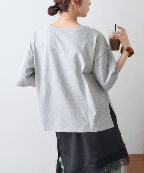 CIAOPANIC TYPY(チャオパニックティピー)の「ドットロゴプリントTee(Tシャツ/カットソー・レディース・グレー/チャコールグレー/アイボリー・ONE SIZE)」の13枚目の写真