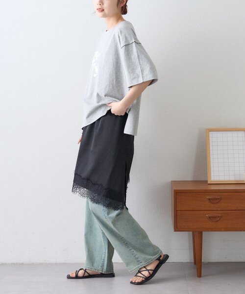 CIAOPANIC TYPY(チャオパニックティピー)の「ドットロゴプリントTee(Tシャツ/カットソー・レディース・グレー/チャコールグレー/アイボリー・ONE SIZE)」の16枚目の写真