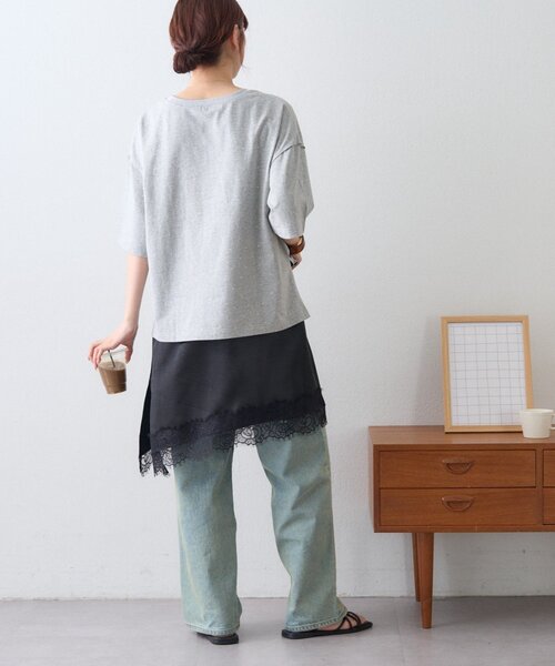 CIAOPANIC TYPY(チャオパニックティピー)の「ドットロゴプリントTee(Tシャツ/カットソー・レディース・グレー/チャコールグレー/アイボリー・ONE SIZE)」の17枚目の写真