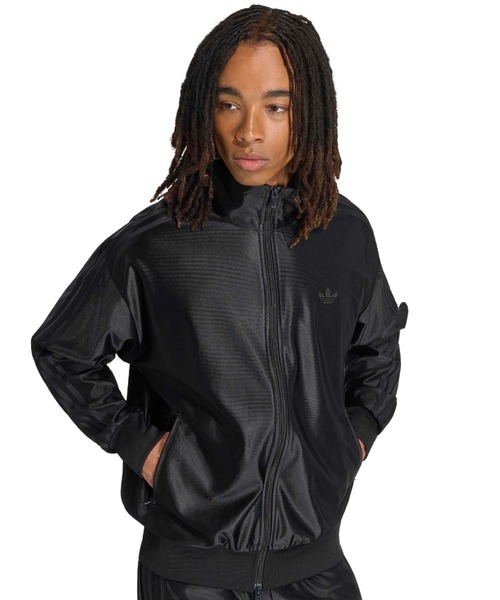 adidas(アディダス)の「adidas FIREBIRD METALLIC TRACK TOP / アディダス ファイヤーバード メタリック トラックトップ(ジャージ・メンズ・ブラック・L/M/S/3XL/XXL/XL)」の2枚目の写真