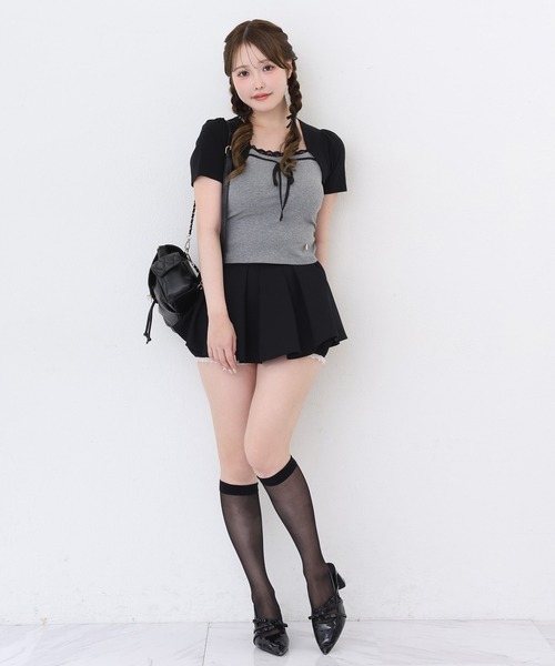 one after another NICE CLAUP（ワンアフターアナザーナイスクラップ）の「ボレロレイヤード風トップス（Tシャツ/カットソー・レディース・ホワイト系その他/ピンク/杢グレー/ブラック・FREE）」の11枚目の写真