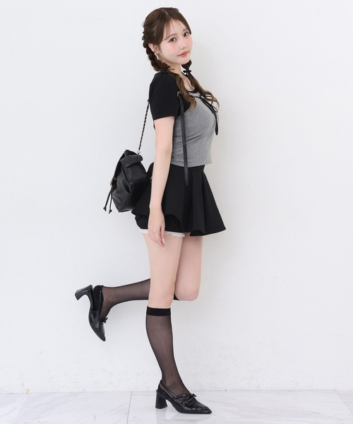one after another NICE CLAUP（ワンアフターアナザーナイスクラップ）の「ボレロレイヤード風トップス（Tシャツ/カットソー・レディース・ホワイト系その他/ピンク/杢グレー/ブラック・FREE）」の17枚目の写真