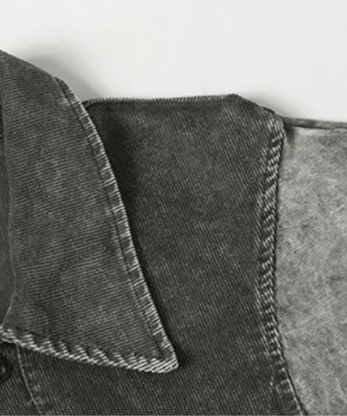 U:UME（ユーム）の「Corduroy Docking T（Tシャツ/カットソー・メンズ・グレー/ブラック・MEDIUM/X-LARGE/LARGE/XX-LARGE）」の3枚目の写真