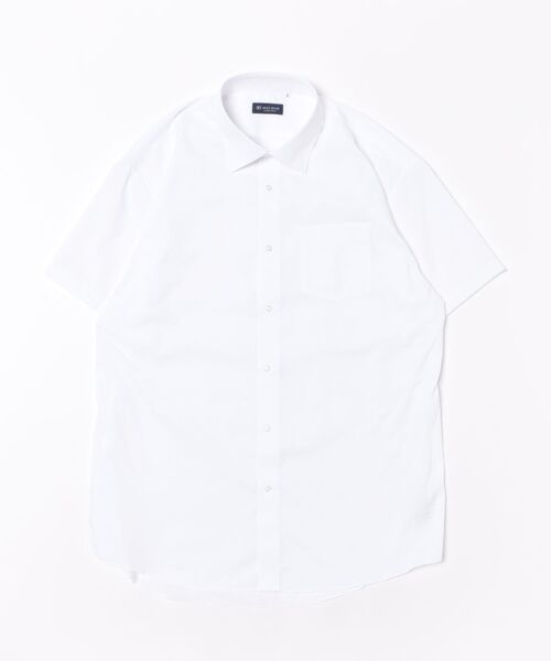 TOKYO SHIRTS(トウキョウシャツ)の「【吸水速乾】 形態安定ノンアイロン ワイド 半袖ビジネスワイシャツ(大きいサイズ)(ビジネスシャツ・メンズ・ホワイト・首回り45cm/首回り47cm)」の6枚目の写真