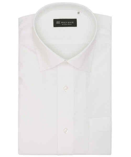 TOKYO SHIRTS(トウキョウシャツ)の「【吸水速乾】 形態安定ノンアイロン ワイド 半袖ビジネスワイシャツ(大きいサイズ)(ビジネスシャツ・メンズ・ホワイト・首回り45cm/首回り47cm)」の1枚目の写真
