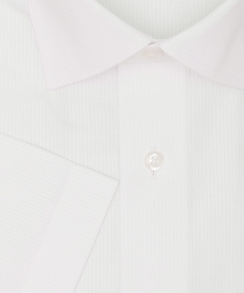 TOKYO SHIRTS(トウキョウシャツ)の「【吸水速乾】 形態安定ノンアイロン ワイド 半袖ビジネスワイシャツ(大きいサイズ)(ビジネスシャツ・メンズ・ホワイト・首回り45cm/首回り47cm)」の3枚目の写真