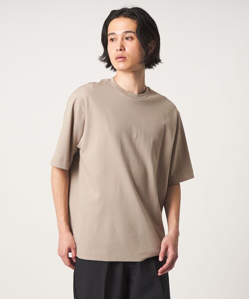 A DAY IN THE LIFE UNITED ARROWS(アデイインザライフユナイテッドアローズ)の「シルケット ジャガードポンチ リラックスカットソー<A DAY IN THE LIFE>(Tシャツ/カットソー・メンズ・ベージュ/ケリーグリーン/ホワイト・L/M)」の2枚目の写真