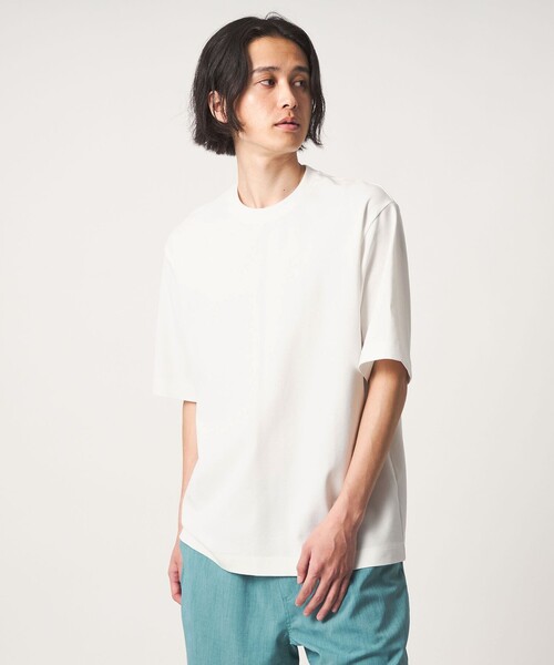 A DAY IN THE LIFE UNITED ARROWS(アデイインザライフユナイテッドアローズ)の「シルケット ジャガードポンチ リラックスカットソー<A DAY IN THE LIFE>(Tシャツ/カットソー・メンズ・ベージュ/ケリーグリーン/ホワイト・L/M)」の4枚目の写真