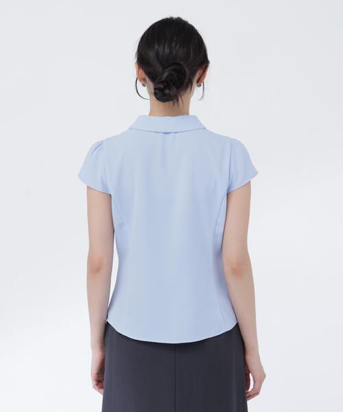 NATURAL BEAUTY BASIC（ナチュラルビューティーベーシック）の「フロントスカラップブラウス（シャツ/ブラウス・レディース・ブルー/ネイビー/オフホワイト・SMALL/MEDIUM）」の11枚目の写真