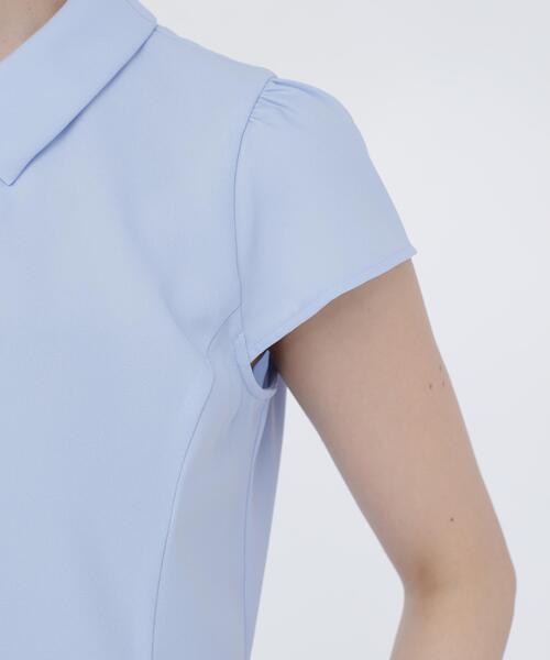 NATURAL BEAUTY BASIC（ナチュラルビューティーベーシック）の「フロントスカラップブラウス（シャツ/ブラウス・レディース・ブルー/ネイビー/オフホワイト・SMALL/MEDIUM）」の13枚目の写真