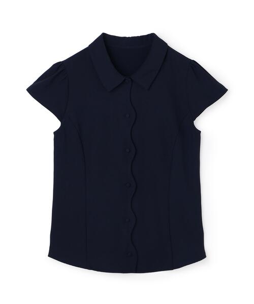 NATURAL BEAUTY BASIC（ナチュラルビューティーベーシック）の「フロントスカラップブラウス（シャツ/ブラウス・レディース・ブルー/ネイビー/オフホワイト・SMALL/MEDIUM）」の17枚目の写真