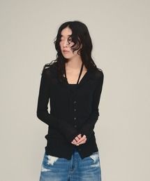【eL】Tie Sheer Shirt/878269