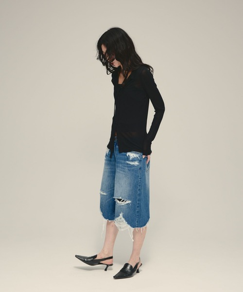 eL（エル）の「【eL】Tie Sheer Shirt/878269（シャツ/ブラウス・レディース・ブラック/ライトブルー・FREE）」の13枚目の写真