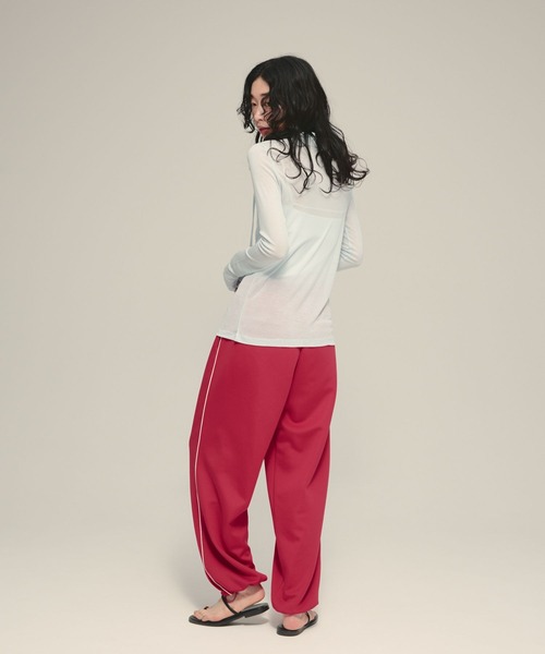 eL（エル）の「【eL】Tie Sheer Shirt/878269（シャツ/ブラウス・レディース・ブラック/ライトブルー・FREE）」の18枚目の写真
