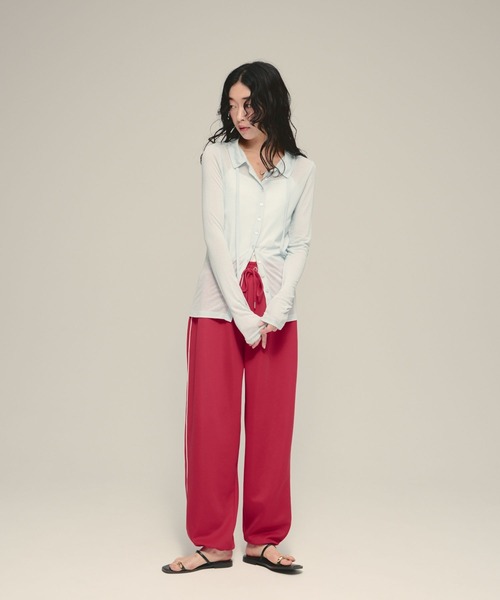 eL（エル）の「【eL】Tie Sheer Shirt/878269（シャツ/ブラウス・レディース・ブラック/ライトブルー・FREE）」の16枚目の写真