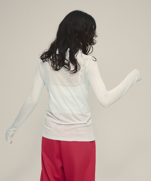 eL（エル）の「【eL】Tie Sheer Shirt/878269（シャツ/ブラウス・レディース・ブラック/ライトブルー・FREE）」の20枚目の写真