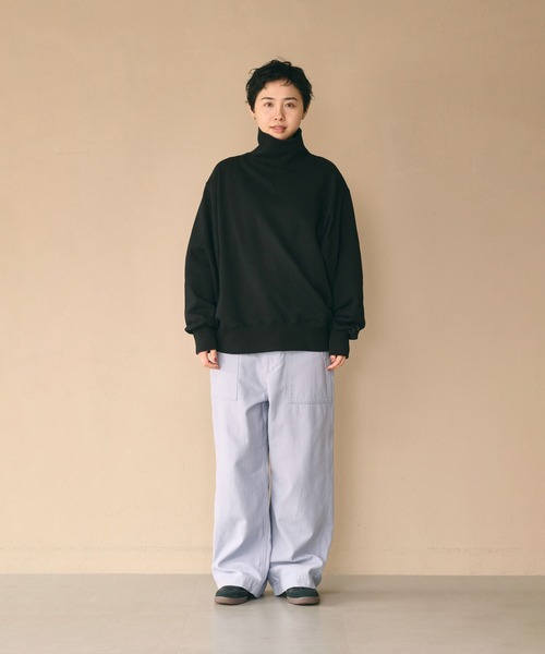 kha:ki(カーキ)の「「KHA:KI / カーキ」HIGH NECK SWEAT SHIRT(Tシャツ/カットソー・レディース・ピンク/ブラウン/アッシュグレー/ブラック・FREE)」の20枚目の写真