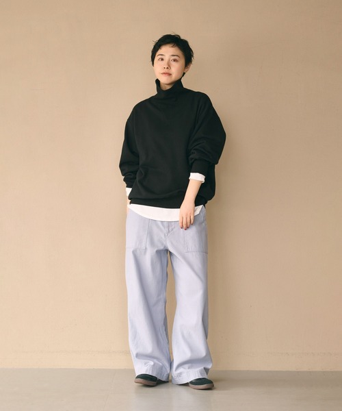 kha:ki(カーキ)の「「KHA:KI / カーキ」HIGH NECK SWEAT SHIRT(Tシャツ/カットソー・レディース・ピンク/ブラウン/アッシュグレー/ブラック・FREE)」の16枚目の写真