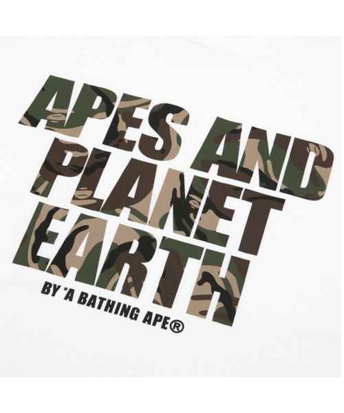AAPE BY A BATHING APE（エーエイプバイアベイシングエイプ）の「AAPE MAIN TEE（Tシャツ/カットソー・メンズ・ブラック/ホワイト・MEDIUM/LARGE/SMALL/X-LARGE）」の4枚目の写真